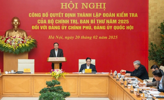 Thành lập đoàn kiểm tra đối với Đảng ủy Quốc hội, Chính phủ